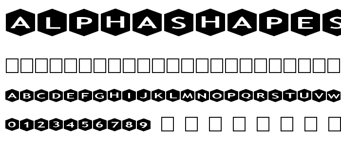AlphaShapes hexagons 3 font
